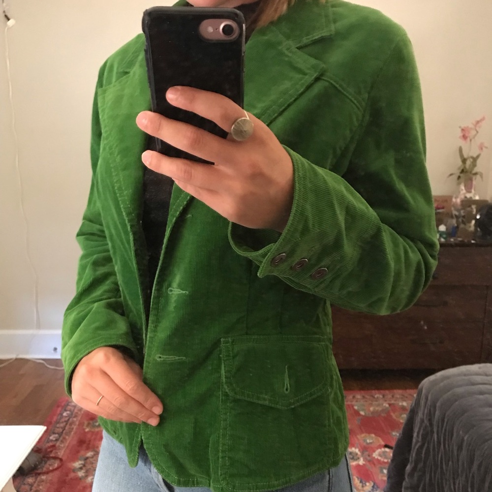 Vintage Tommy Hilfiger Green Velvet Jacket